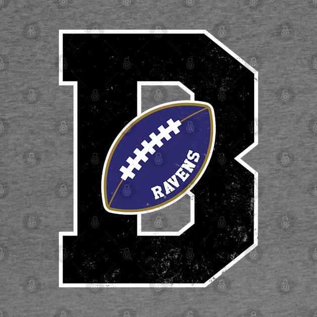 Big Bold Baltimore Ravens Monogram by Rad Love